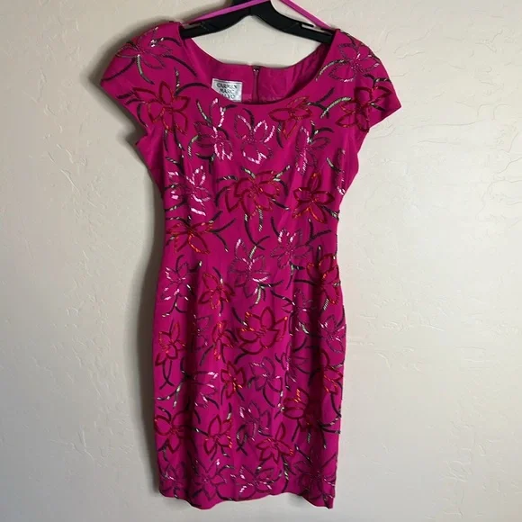 Carmen Marc Valvo Silk Dress